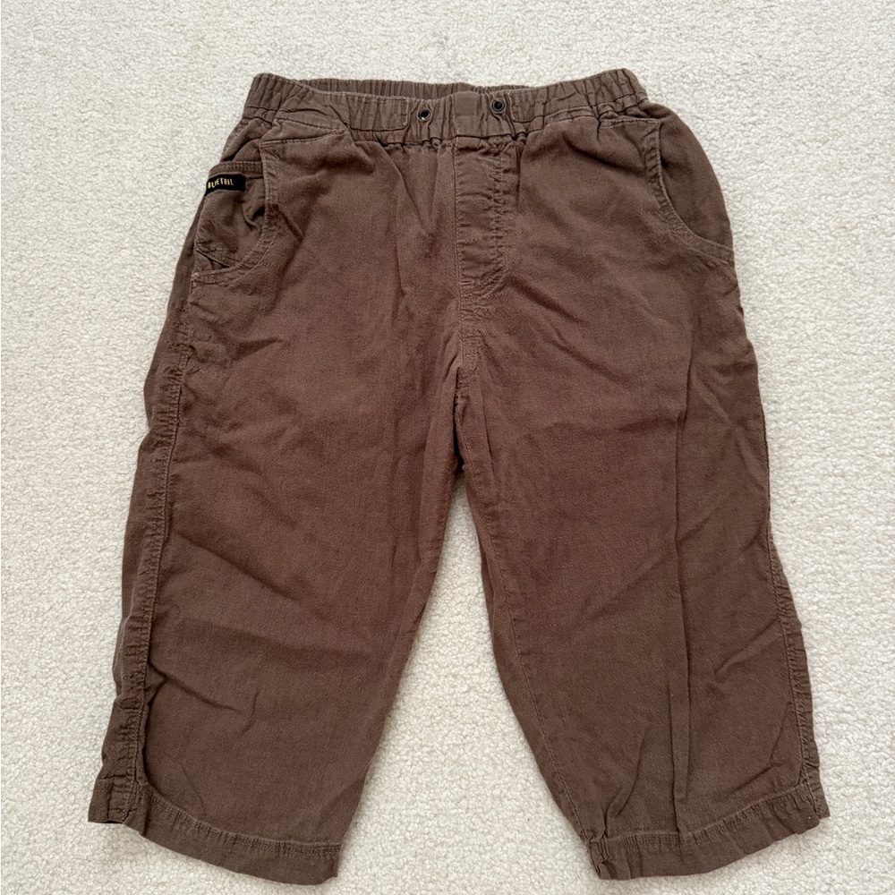 Brown Casual Cotton Cargo Bottoms